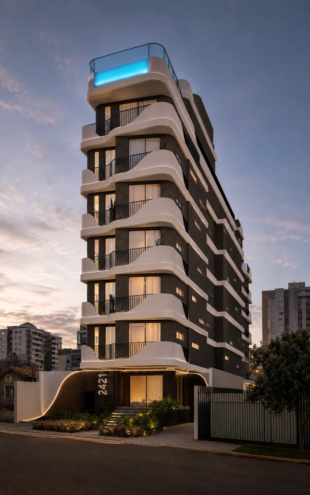 Topo do Moov Champagnat, onde ficam as coberturas duplex